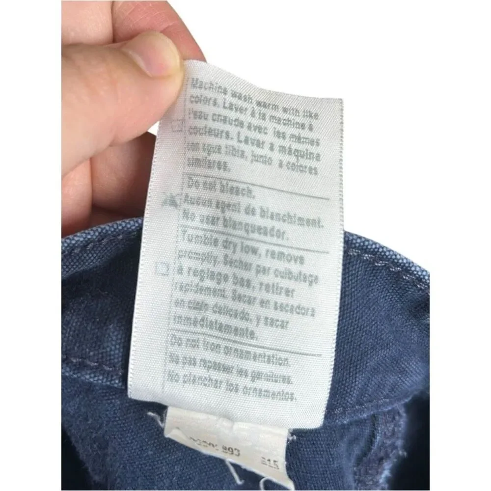 Carhartt Y2K Carpenter Work Loose Pants Utility Blue Relaxed Fit 32x36 B159 NVY